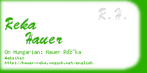 reka hauer business card